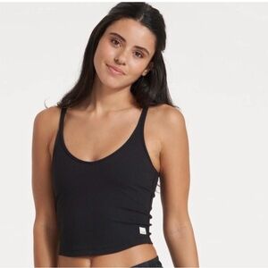 Vuori Black Ribbed Tank Top